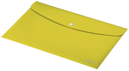 Leitz Recycle Polypropylene Document Wallet With Push Button Closure Yellow 46780015