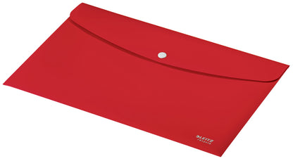 Leitz Recycle Polypropylene Document Wallet With Push Button Closure Red 46780025