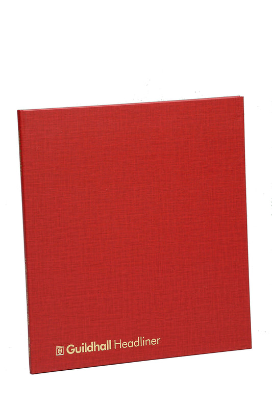 Guildhall Headliner Account Book Casebound 298x273mm 6 Debit 12 Credit 80 Pages Red - 48/6-12Z - NWT FM SOLUTIONS - YOUR CATERING WHOLESALER