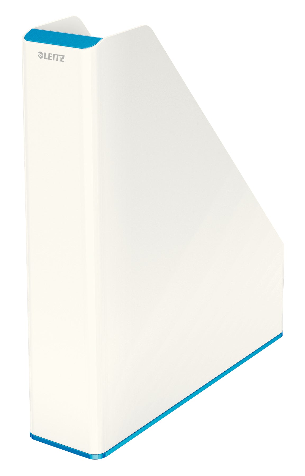 Leitz WOW Dual Colour Magazine File A4 White/Blue 53621036 - NWT FM SOLUTIONS - YOUR CATERING WHOLESALER