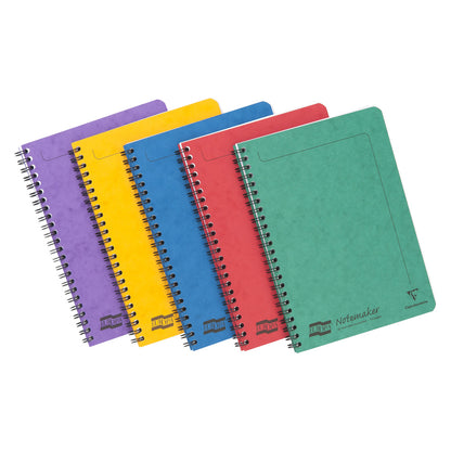 Clairefontaine Europa Notemaker A5 Wirebound Pressboard Cover Notebook Ruled 120 Pages Assorted Colours (Pack 10) 4850Z - NWT FM SOLUTIONS - YOUR CATERING WHOLESALER