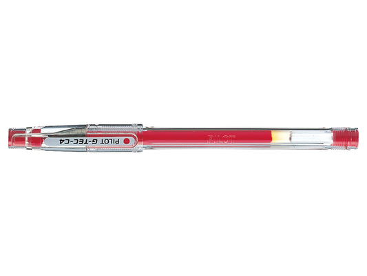 Pilot G-Tec C4 Microtip Gel Rollerball Pen 0.4mm Tip 0.2mm Line Red (Pack 12) - 60101202 - NWT FM SOLUTIONS - YOUR CATERING WHOLESALER