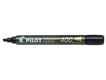 Pilot 400 Permanent Marker Chisel Tip 4mm Line Black (Pack 15 + 5 Free) - 3131910504061 - NWT FM SOLUTIONS - YOUR CATERING WHOLESALER