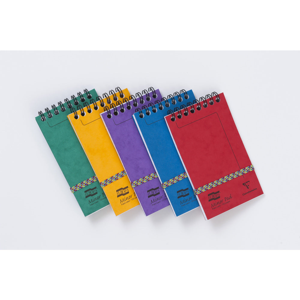 Clairefontaine Europa Minor Pad Wirebound Pressboard Cover Ruled 120 Pages Assorted Colours (Pack 20) 4920Z - NWT FM SOLUTIONS - YOUR CATERING WHOLESALER