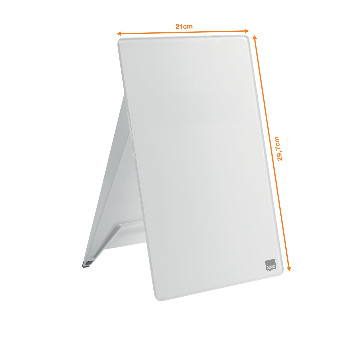 Nobo Desktop Whiteboard Easel Glass Non Magnetic 216x297mm Brilliant White 1905173