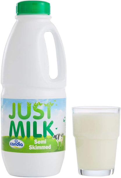 Candia Semi Skimmed JUST MILK Bottles (6 x 1L)