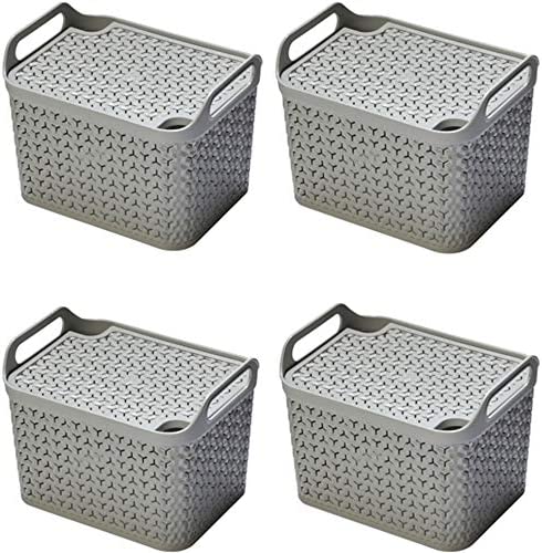 Strata Cool Grey Small Handy Basket With Lid 8L