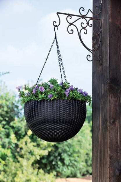 Fixtures Brown Rattan Hanging Basket 25cm x 16cm