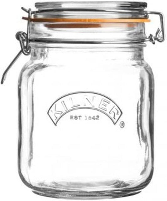 Kilner Square Clip Top Jar 1 Litre - NWT FM SOLUTIONS - YOUR CATERING WHOLESALER