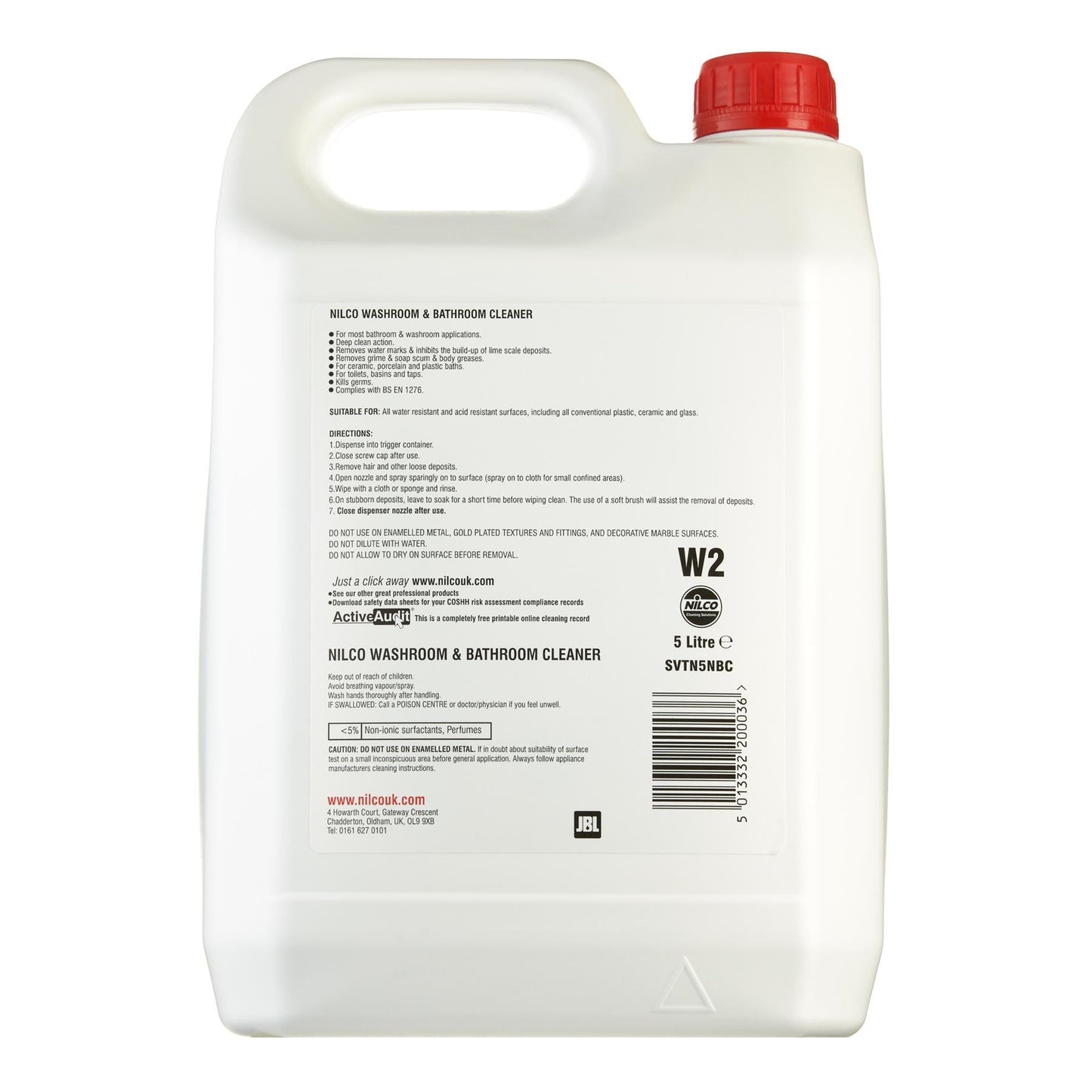 Nilco W2 Washroom & Bathroom Cleaner 5 Litre