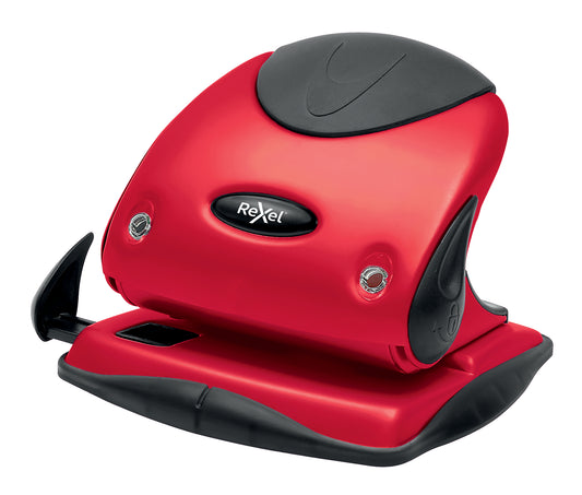 Rexel Choices P225 2 Hole Punch Metal 16 Sheet Red 2115692 - NWT FM SOLUTIONS - YOUR CATERING WHOLESALER