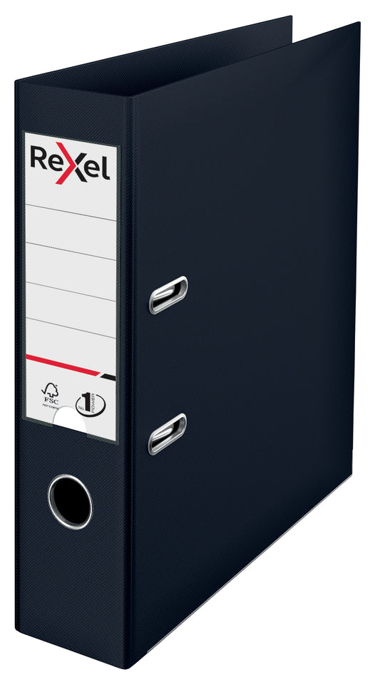 Rexel Choices Lever Arch File Polypropylene A4 75mm Spine Width Black (Pack 10) 2115501 - NWT FM SOLUTIONS - YOUR CATERING WHOLESALER