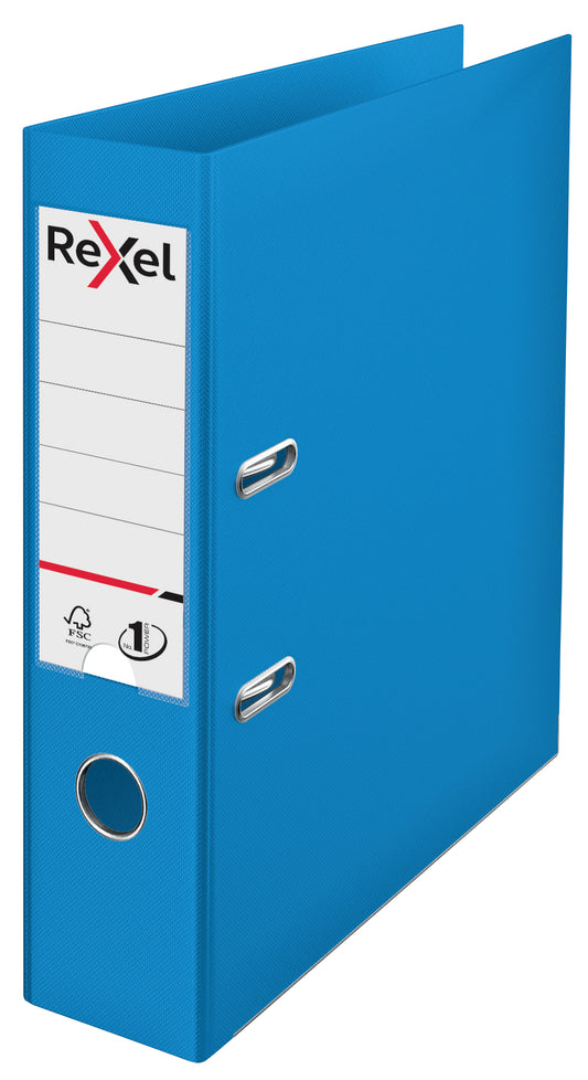 Rexel Choices Lever Arch File Polypropylene A4 75mm Spine Width Blue (Pack 10) 2115503 - NWT FM SOLUTIONS - YOUR CATERING WHOLESALER