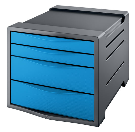 Rexel Choices Drawer Cabinet (Grey/Blue) 2115611 - NWT FM SOLUTIONS - YOUR CATERING WHOLESALER
