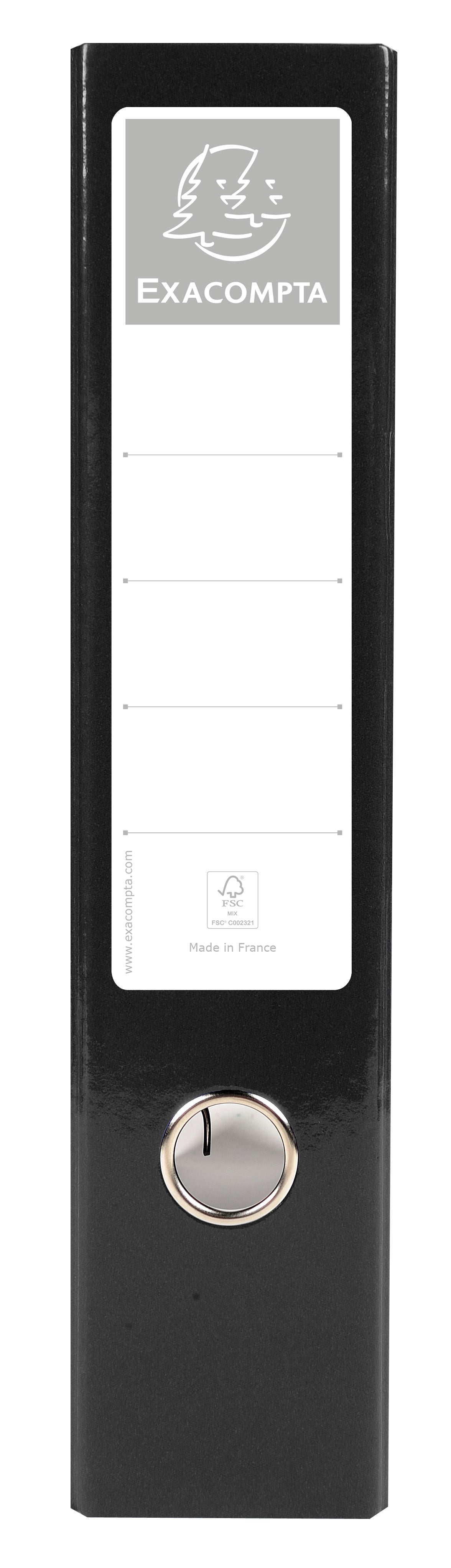 Exacompta Iderama Prem Touch Lever Arch File Paper on Board A4 70mm Spine Width Black (Pack 10) - 53621E