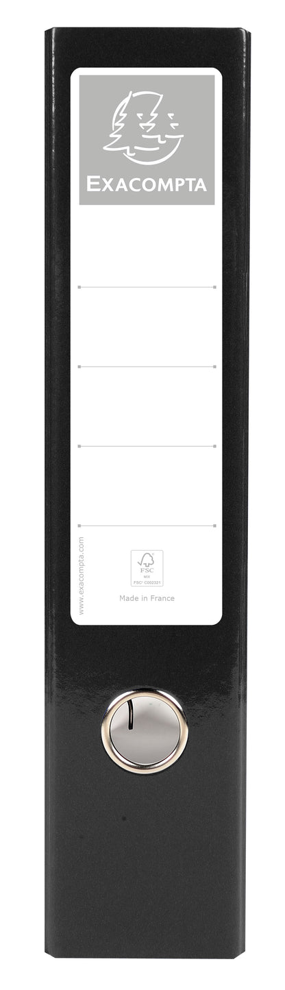 Exacompta Iderama Prem Touch Lever Arch File Paper on Board A4 70mm Spine Width Black (Pack 10) - 53621E