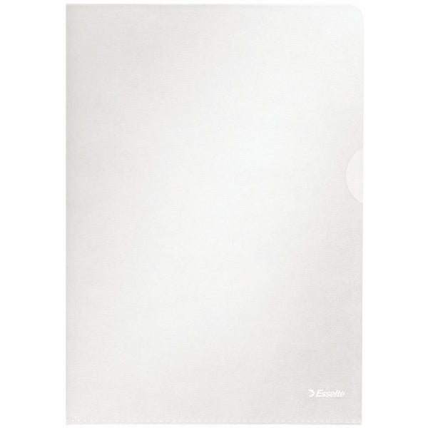 Esselte Cut Back Folder Polypropylene A4 105 Micron Clear (Pack 100) 54832 - NWT FM SOLUTIONS - YOUR CATERING WHOLESALER