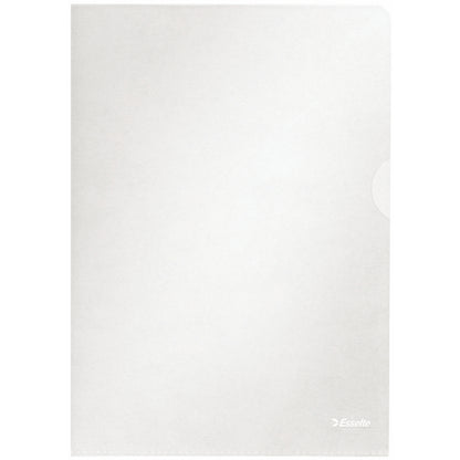 Esselte Cut Back Folder Polypropylene A4 105 Micron Clear (Pack 100) 54832 - NWT FM SOLUTIONS - YOUR CATERING WHOLESALER