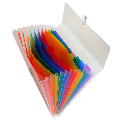 Exacompta Expanding File Polypropylene 330x250mm 13 Pocket Clear - 55298E