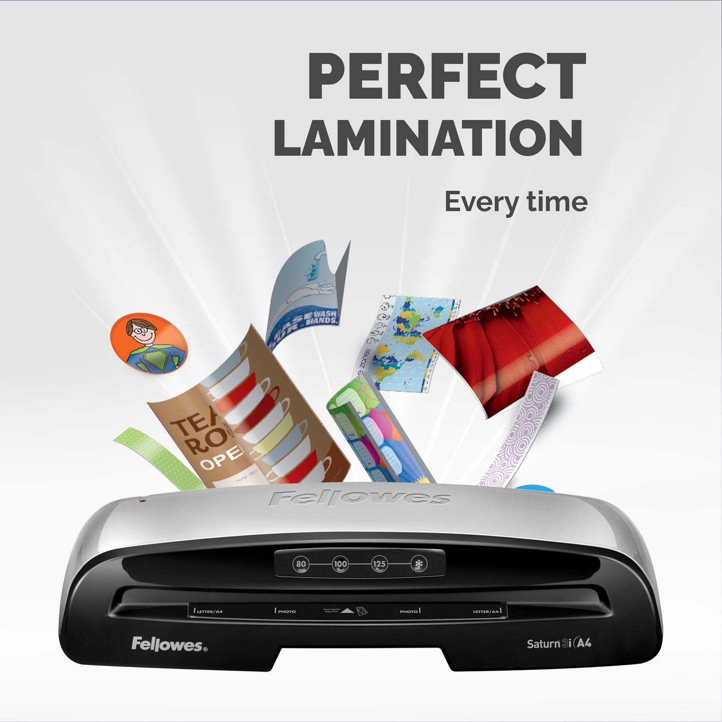 Fellowes Saturn 3i A4 Laminator Silver/Black 5724901