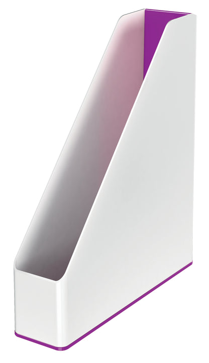 Leitz WOW Magazine File Dual Colour White/Purple 53621062 - NWT FM SOLUTIONS - YOUR CATERING WHOLESALER