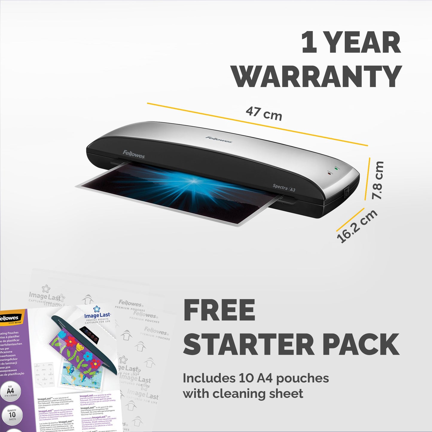 Fellowes Spectra A3 Laminator Black/Grey 5738401
