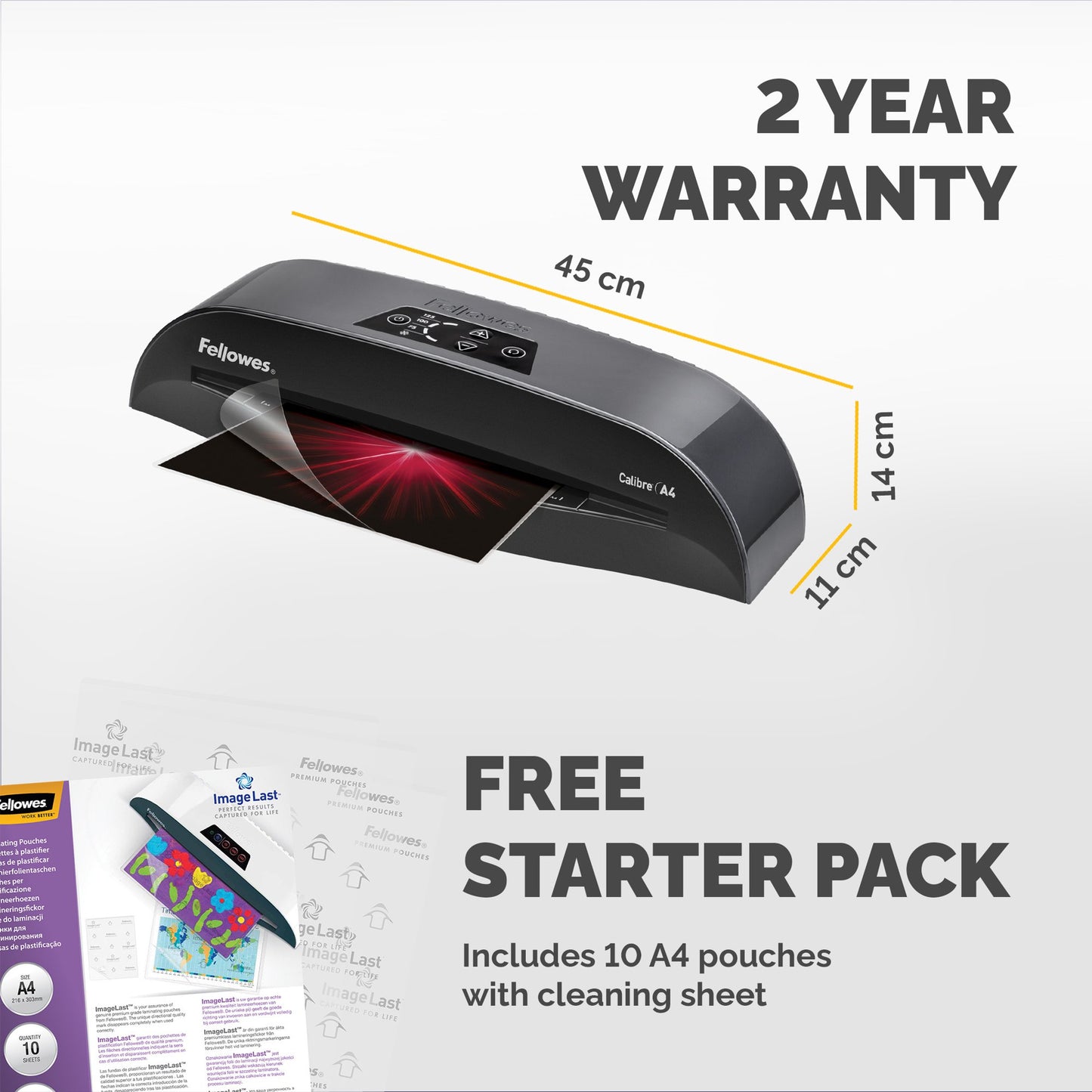 Fellowes Calibre A4 Laminator Black/Silver 5740801