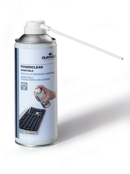 Durable Powerclean Air Spray Duster Invertible 200ml 579719 - NWT FM SOLUTIONS - YOUR CATERING WHOLESALER