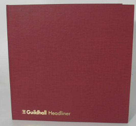 Guildhall Headliner Account Book Casebound 298x305mm 4 Debit 16 Credit 80 Pages Red 58/4-16Z - NWT FM SOLUTIONS - YOUR CATERING WHOLESALER