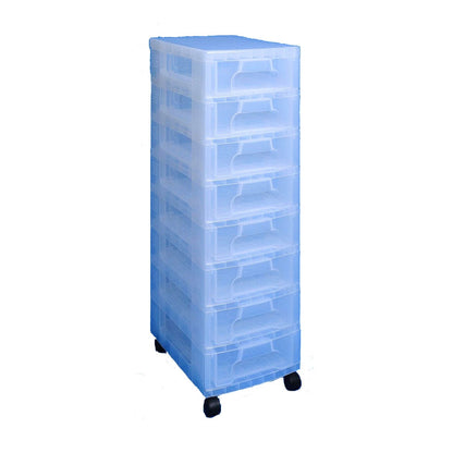 Really Useful Storage Boxes 8 x 7 Litre Clear Tower Clear Drawers - NWT FM SOLUTIONS - YOUR CATERING WHOLESALER