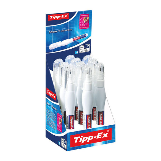 Tipp-ex Correction Fluid Shake & Squeeze Pen 10's - NWT FM SOLUTIONS - YOUR CATERING WHOLESALER