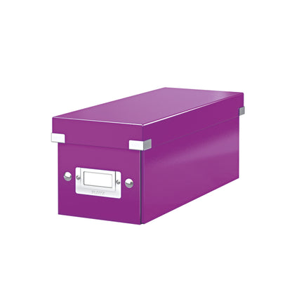 Leitz Click & Store CD Storage Box Purple 60410062 - NWT FM SOLUTIONS - YOUR CATERING WHOLESALER