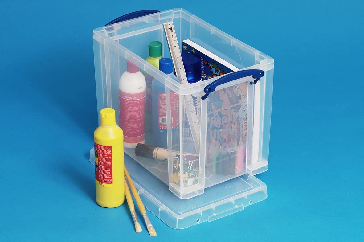 Really Useful 19L Plastic Storage Box With Lid W375xD255xH290mm Clear RUP80213