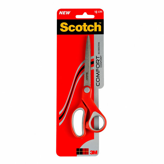 Scotch Comfort Scissors 180mm Red/Grey 1427 - 7000033998 - NWT FM SOLUTIONS - YOUR CATERING WHOLESALER