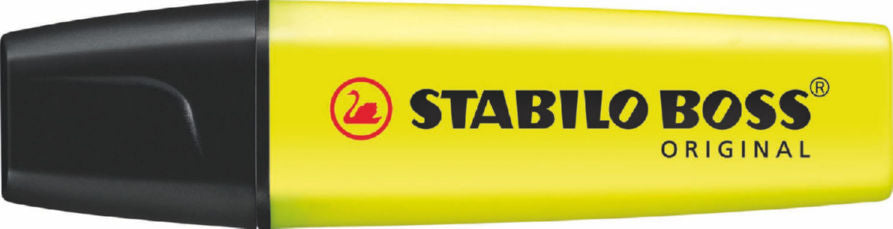 STABILO BOSS ORIGINAL Highlighter Pen Chisel Tip 2-5mm Line Yellow (Pack 10) - 70/24