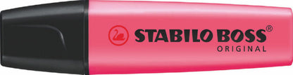 STABILO BOSS ORIGINAL Highlighter Chisel Tip 2-5mm Line Pink (Pack 10) - 70/56