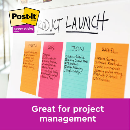 Post-it Notes Large Format Ruled 102x152mm 100 Sheets Yellow (Pack 6) 660 - 7100172753