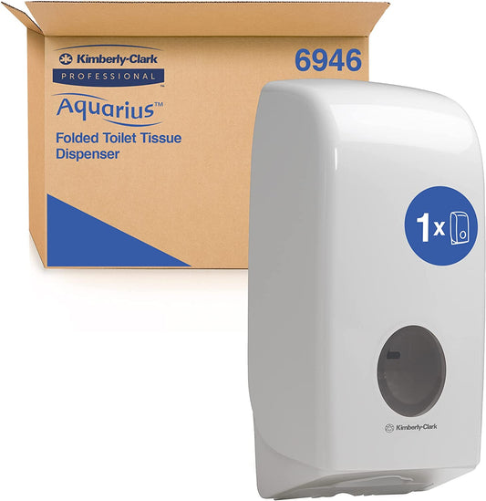 Aquarius Folded Toilet Tissue Dispenser White Single Sheet Toilet Paper Dispenser (6946) - NWT FM SOLUTIONS - YOUR CATERING WHOLESALER