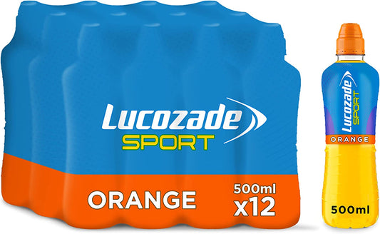 Lucozade Orange Sports Bottles 12x500ml - NWT FM SOLUTIONS - YOUR CATERING WHOLESALER