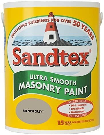 Sandtex Ultra Smooth Masonry Paint 5 Litre French Grey - NWT FM SOLUTIONS - YOUR CATERING WHOLESALER