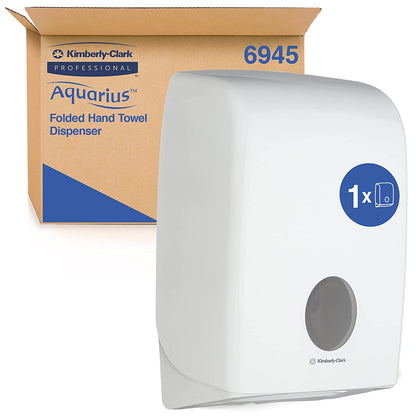 Aquarius Hand Towel Dispenser Plastic White (6945) - NWT FM SOLUTIONS - YOUR CATERING WHOLESALER