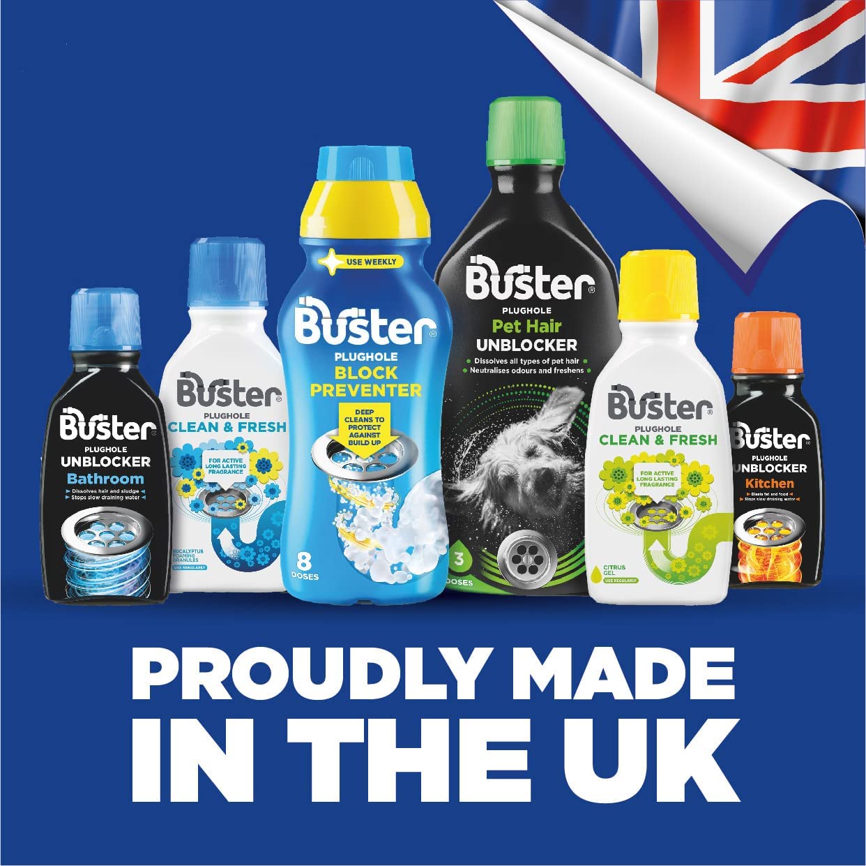 Buster Plughole Unblocker Bathroom 300ml