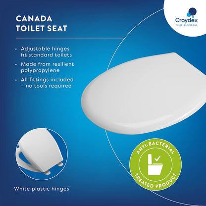 White Canada Plastic Toilet Seat