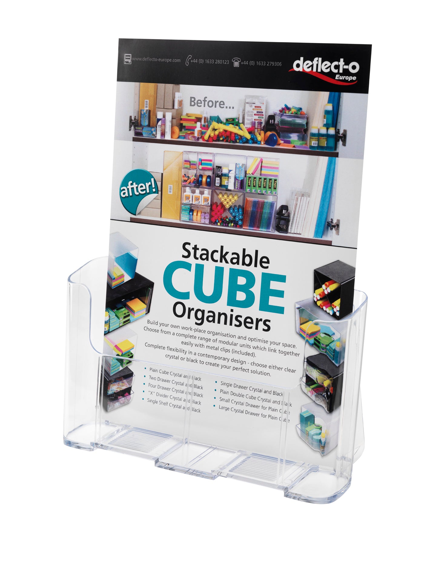 Deflecto Literature Holder A4 Portrait Clear - 77001 - NWT FM SOLUTIONS - YOUR CATERING WHOLESALER