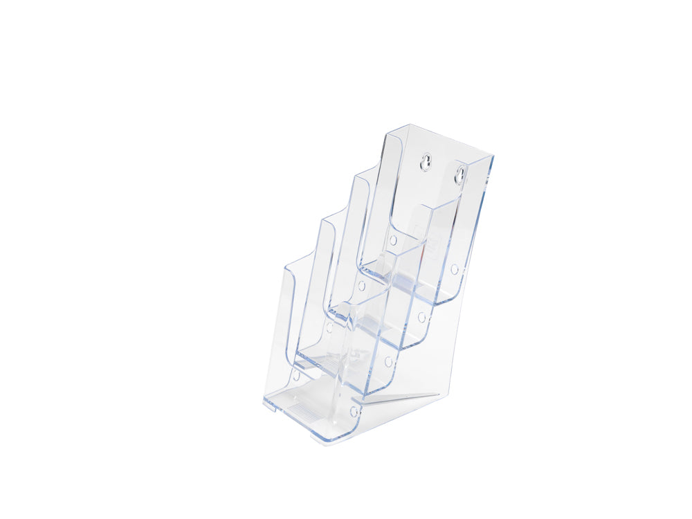 Deflecto Literature Holder 4 Tier DL Portrait Clear - 77701