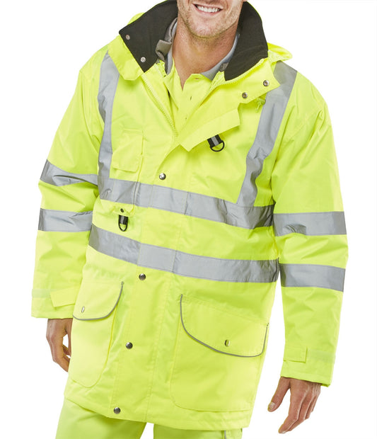Beeswift Elsener 7in1 High Visibility 4XL Yellow Jacket - NWT FM SOLUTIONS - YOUR CATERING WHOLESALER