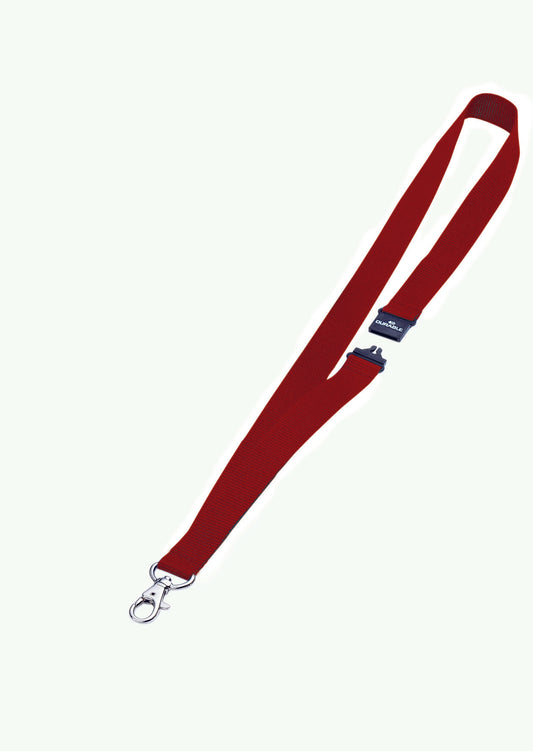 Durable Textile Lanyard with Safety Release for Name Badges 440mm Red (Pack 10) 813703 - NWT FM SOLUTIONS - YOUR CATERING WHOLESALER