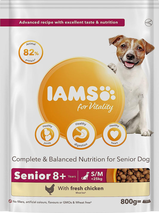 IAMS for Vitality Small/Medium Senior Dog Food Fresh Chicken 800g - NWT FM SOLUTIONS - YOUR CATERING WHOLESALER