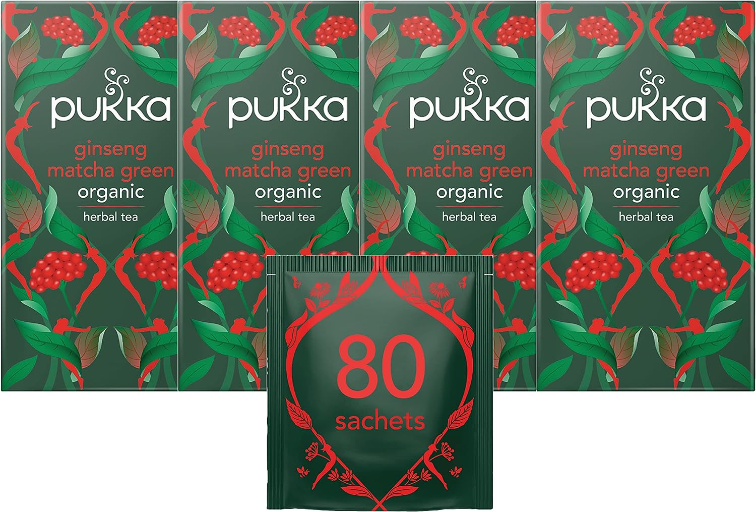 Pukka Tea Ginseng Matcha Green Envelopes 20's - NWT FM SOLUTIONS - YOUR CATERING WHOLESALER