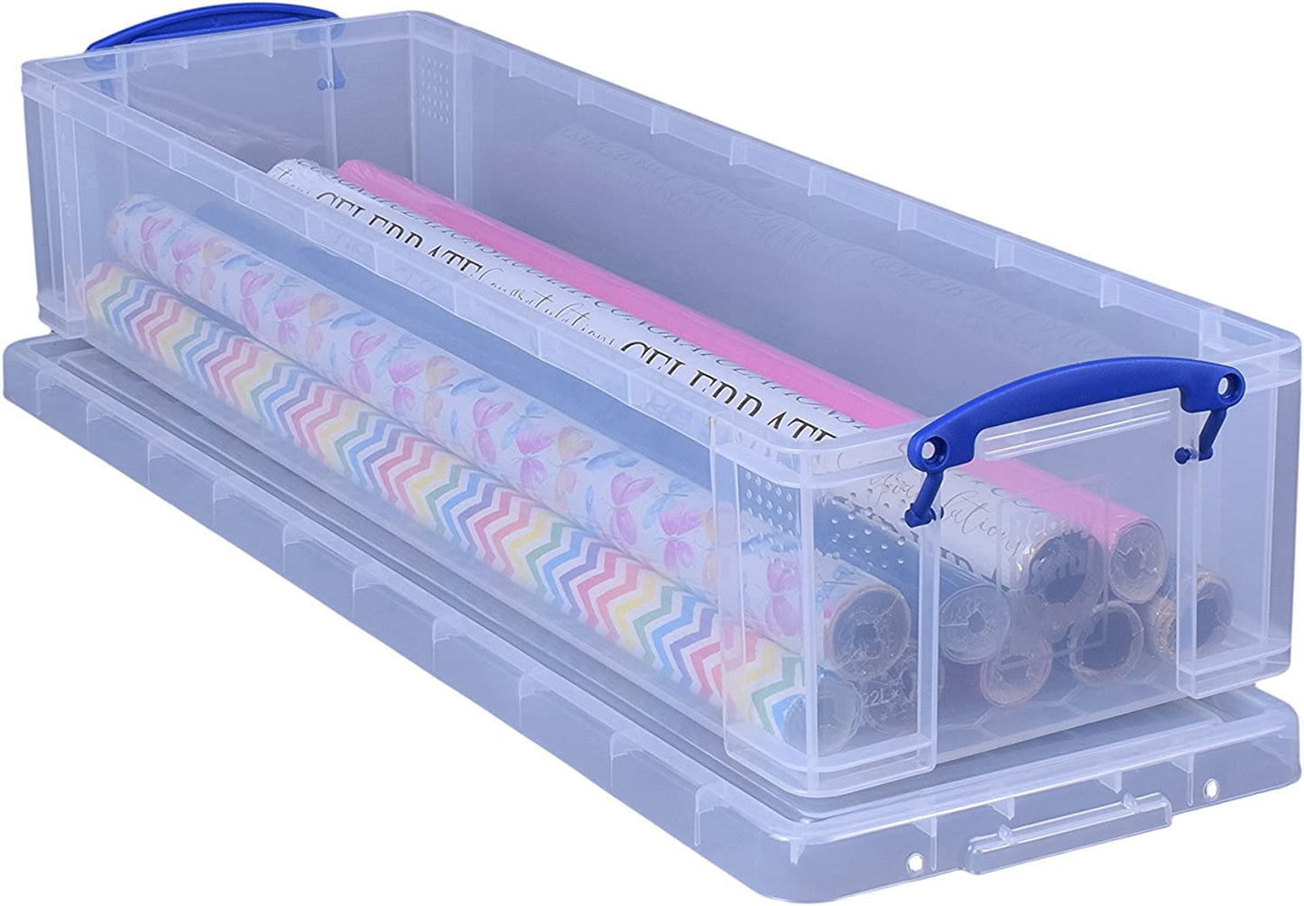 Really Useful Clear Plastic Storage Box 22L 75x21x14 cm (29.5 x 8.2 x 5.5")